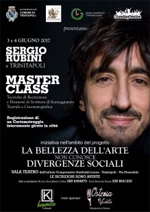 Locandina Masteclass con Sergio Rubini a Trinitapoli 3-4 giugno