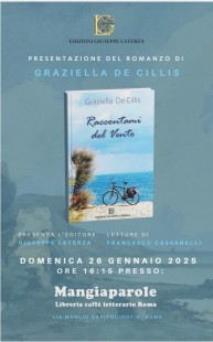 BISCEGLIE – Graziella De Cillis presenta a Roma il romanzo “Raccontami del vento”